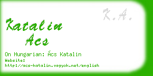 katalin acs business card